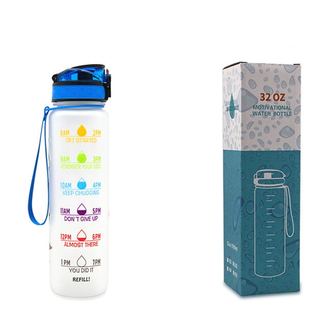 HydroTime Motivational 1L Water Bottle - NUWELLTH