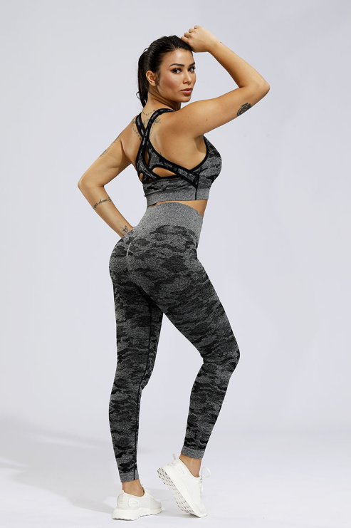 Shark High Waist Camo Compression Tights Set - NUWELLTH