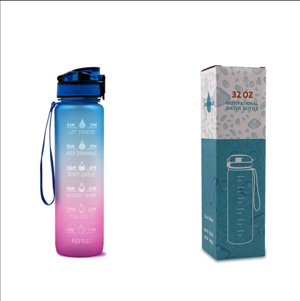 HydroTime Motivational 1L Water Bottle - NUWELLTH