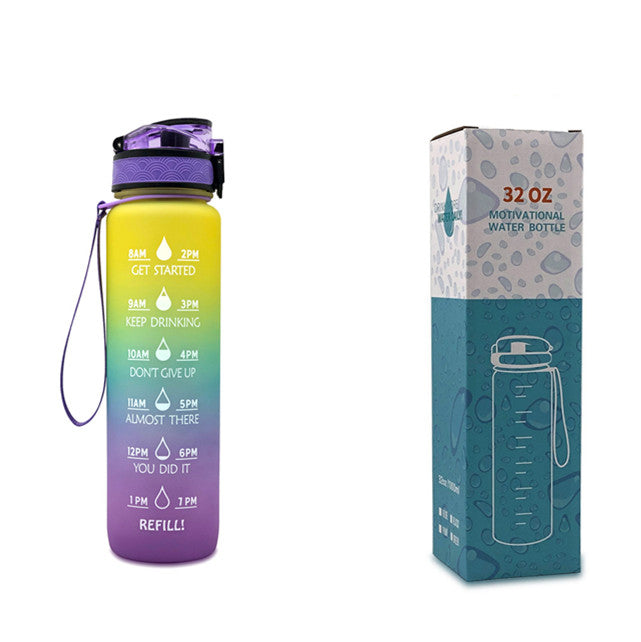 HydroTime Motivational 1L Water Bottle - NUWELLTH