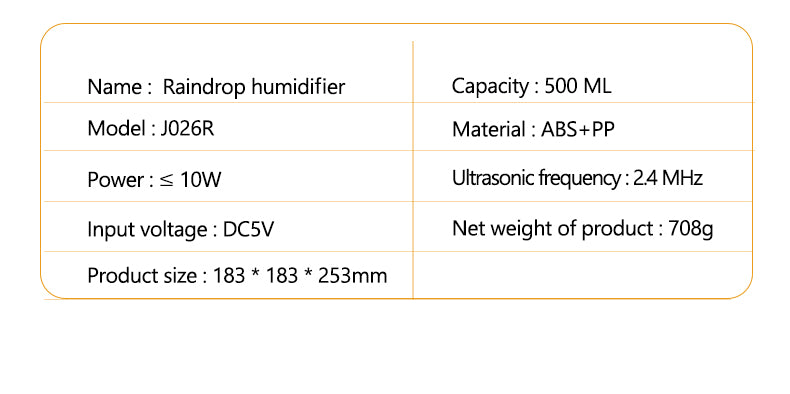 Rain Cloud Air Humidifier Aroma Diffuser - NUWELLTH
