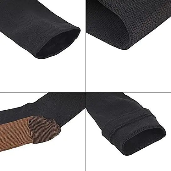 Breathable copper compression socks for pain relief, swelling & fatigue – 3-pack or 6-pack.