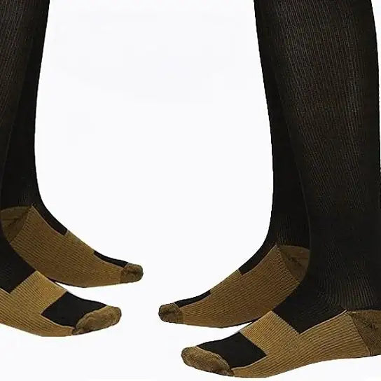 Breathable copper compression socks for pain relief, swelling & fatigue – 3-pack or 6-pack.