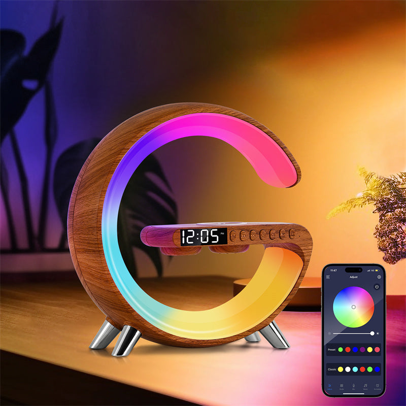 Amazing Wireless Charger with Bluetooth Speaker & RGB Lamp 😍