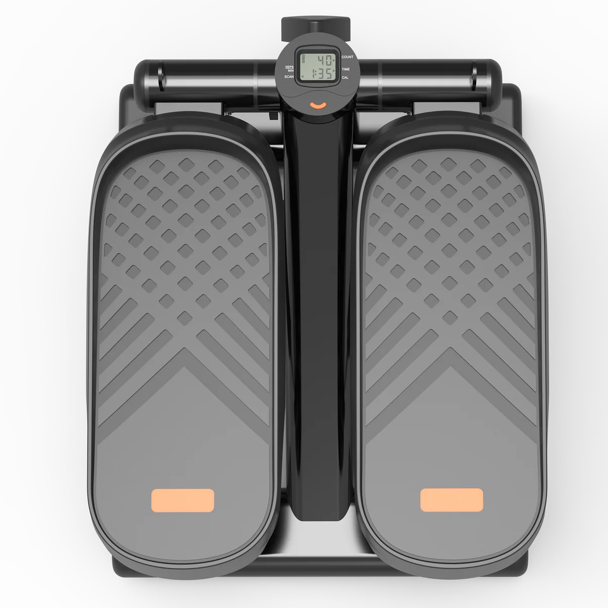 Compact mini stepper with LCD monitor & resistance bands for home workouts