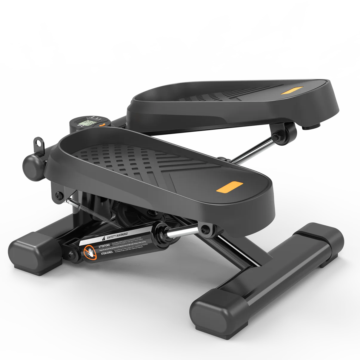 Compact mini stepper with LCD monitor & resistance bands for home workouts