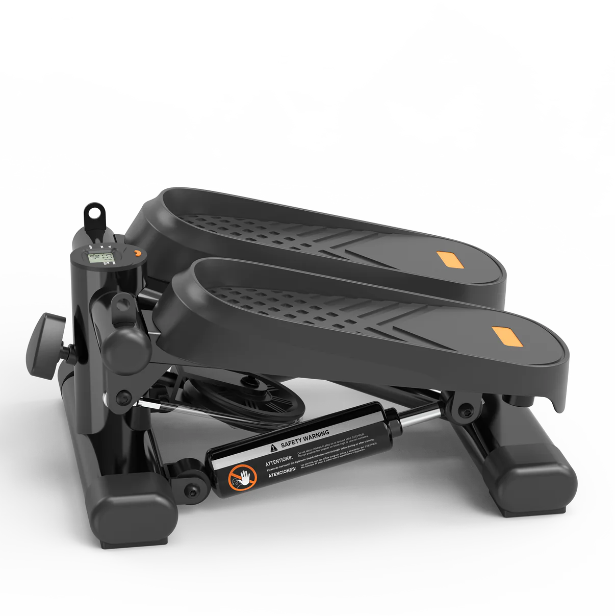 Compact mini stepper with LCD monitor & resistance bands for home workouts