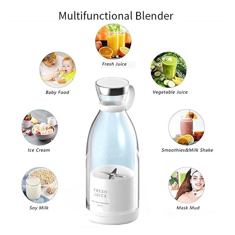 Fresh Juice Portable Smoothie Blender - Powerful Compact Blender for Healthy Drinks on the Go