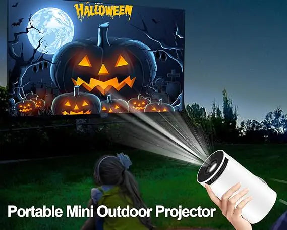 Smart Portable Projector with Auto Correction & 180° Rotation