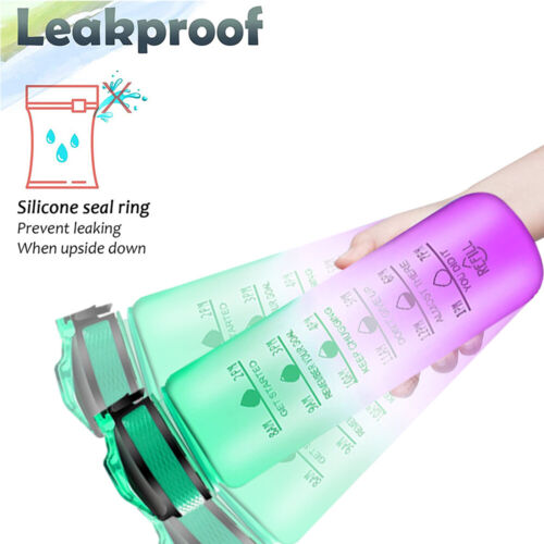 HydroTime Motivational 1L Water Bottle - NUWELLTH