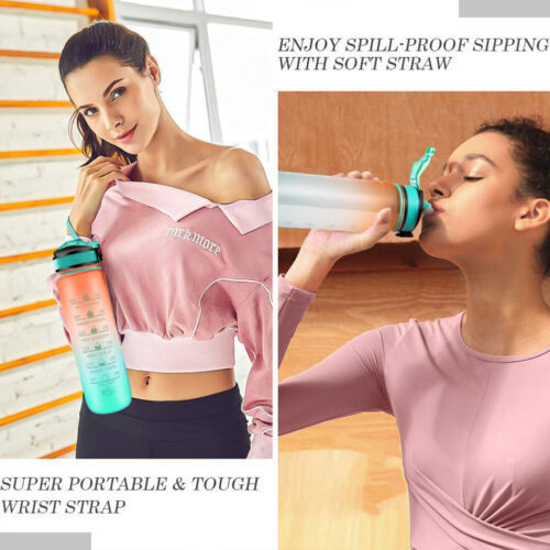 HydroTime Motivational 1L Water Bottle - NUWELLTH