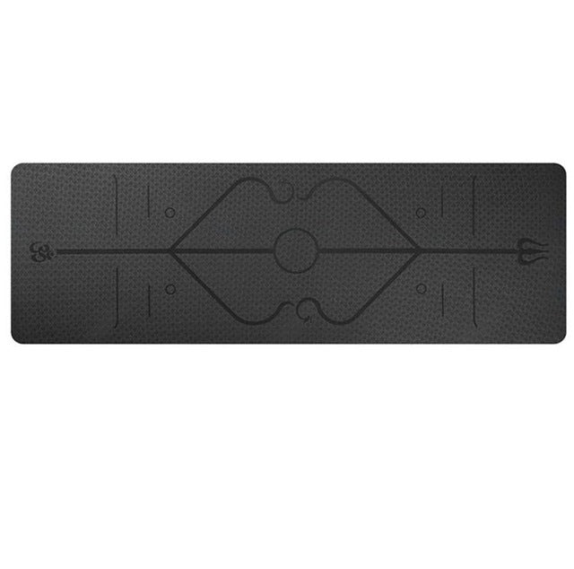 GripFlow Yoga Mat With Position Lines