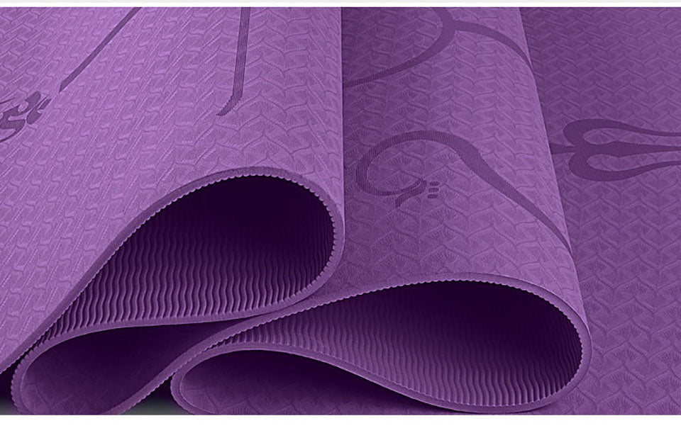 GripFlow Yoga Mat With Position Lines