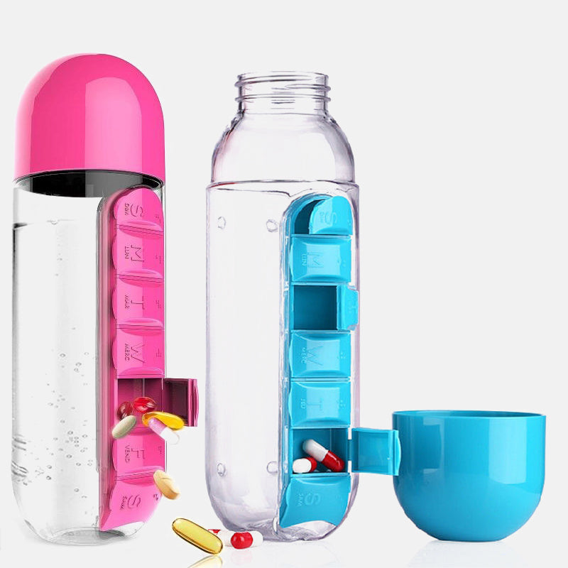 Water Bottle With Pillbox