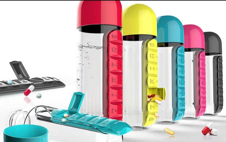 Water Bottle With Pillbox