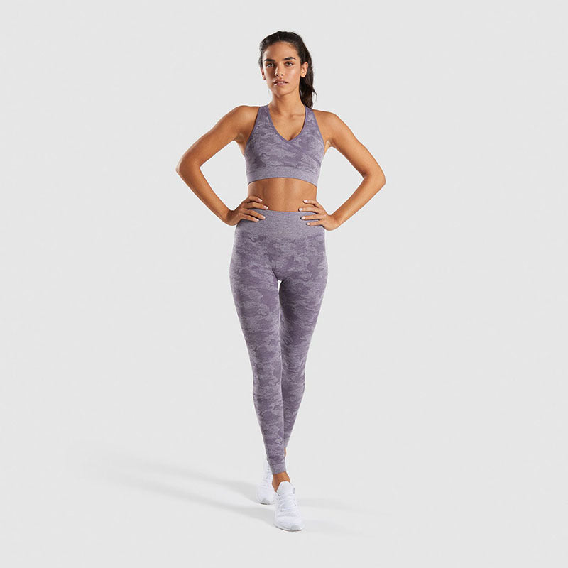 Shark High Waist Camo Compression Tights Set