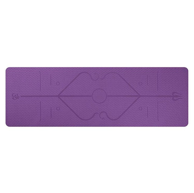 GripFlow Yoga Mat With Position Lines