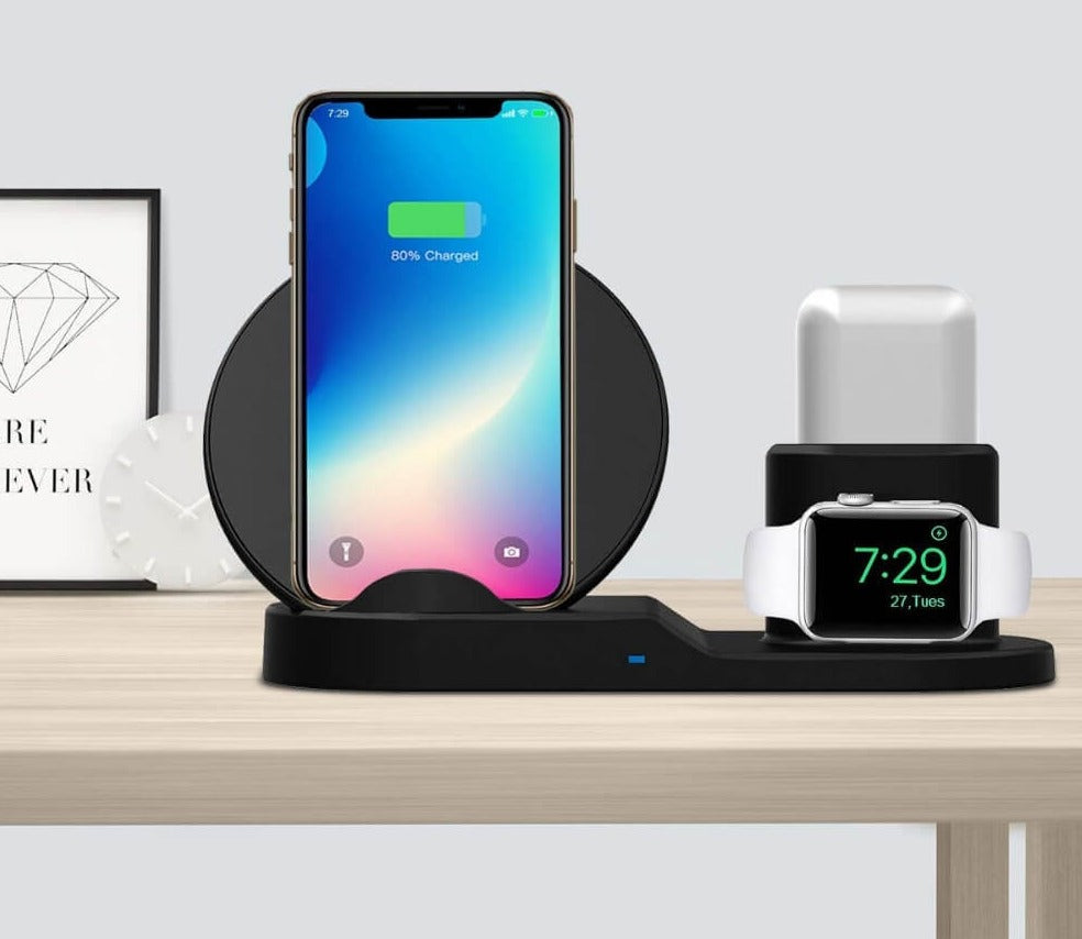 3-in-1 Wireless Apple Compatible Fast Charger