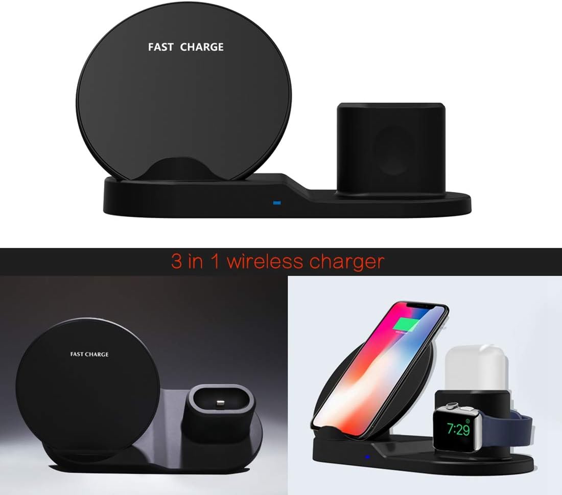 3-in-1 Wireless Apple Compatible Fast Charger