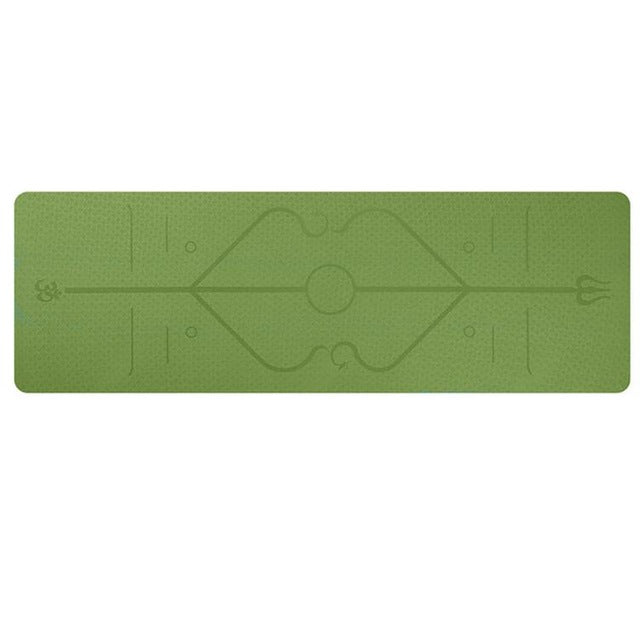 GripFlow Yoga Mat With Position Lines