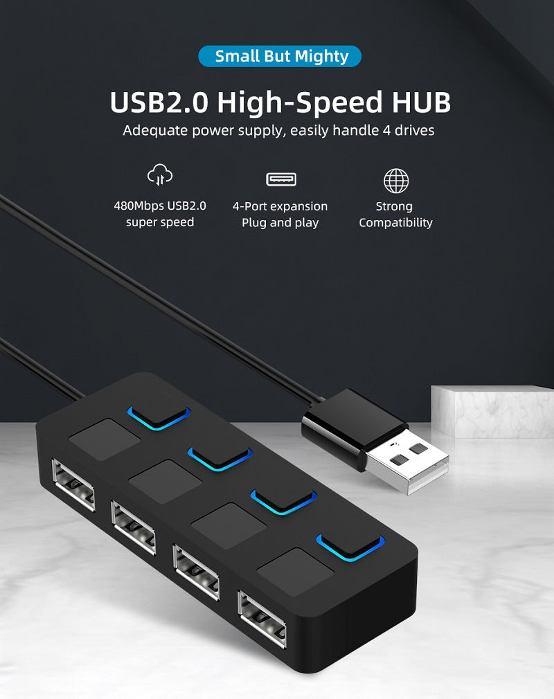 4 Port USB 2.0 Hub Extender