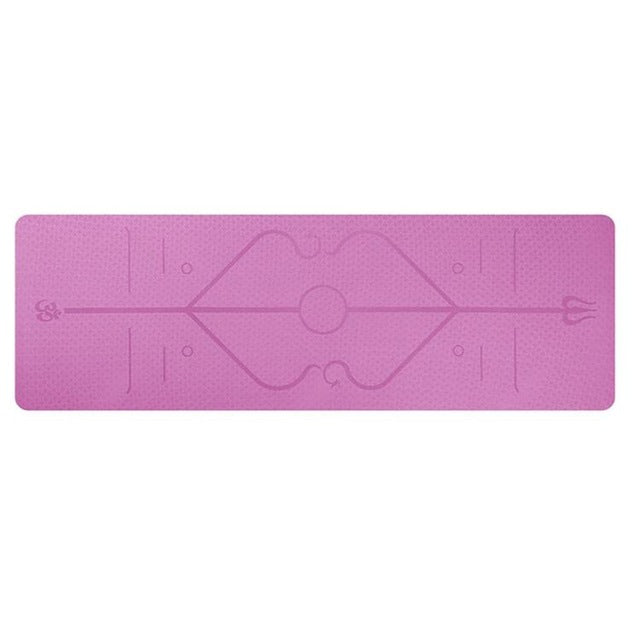 GripFlow Yoga Mat With Position Lines