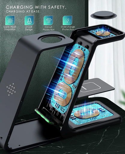 3 In 1 Fast Charging Wireless Station