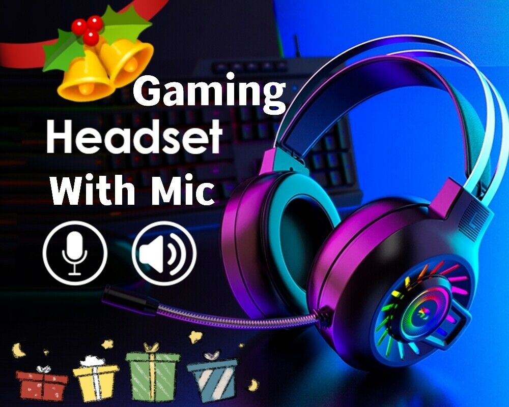 Colorful Led Gaming Headset With Mic