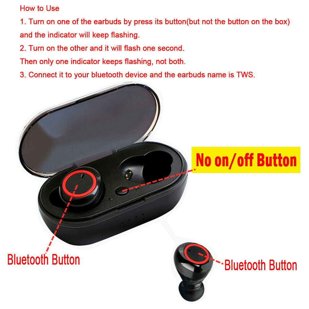 Wireless Waterproof Bluetooth 5.0 Earbuds