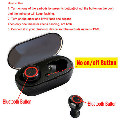 Wireless Waterproof Bluetooth 5.0 Earbuds