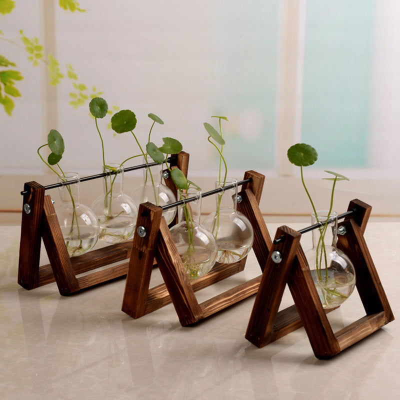 Swing Wooden Hydroponic Plant Container