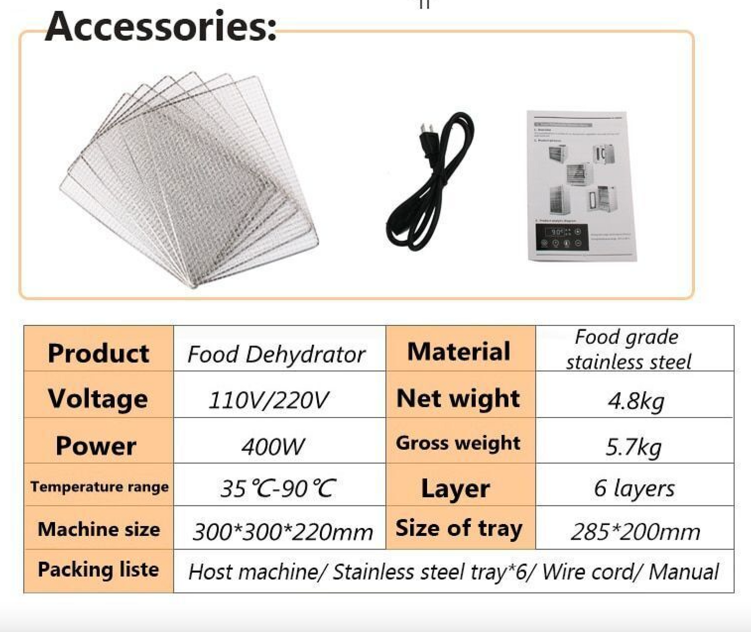 Food Dehydration Air Dryer