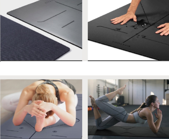 GripFlow Yoga Mat With Position Lines