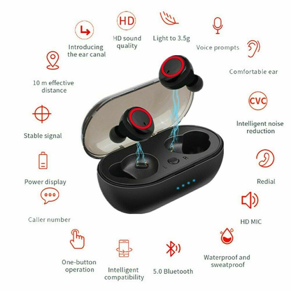 Wireless Waterproof Bluetooth 5.0 Earbuds