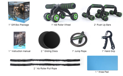 10-Piece Ab Wheel Roller Kit – Full Core &amp; Strength Training Set