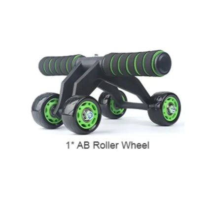 10-piece ab wheel roller kit with knee pad, push-up bars, resistance bands &amp; jump rope for full-body workouts