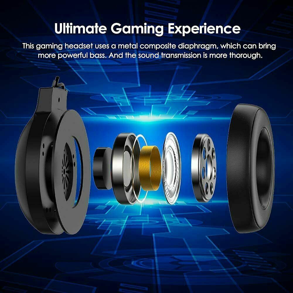 Colorful Led Gaming Headset With Mic