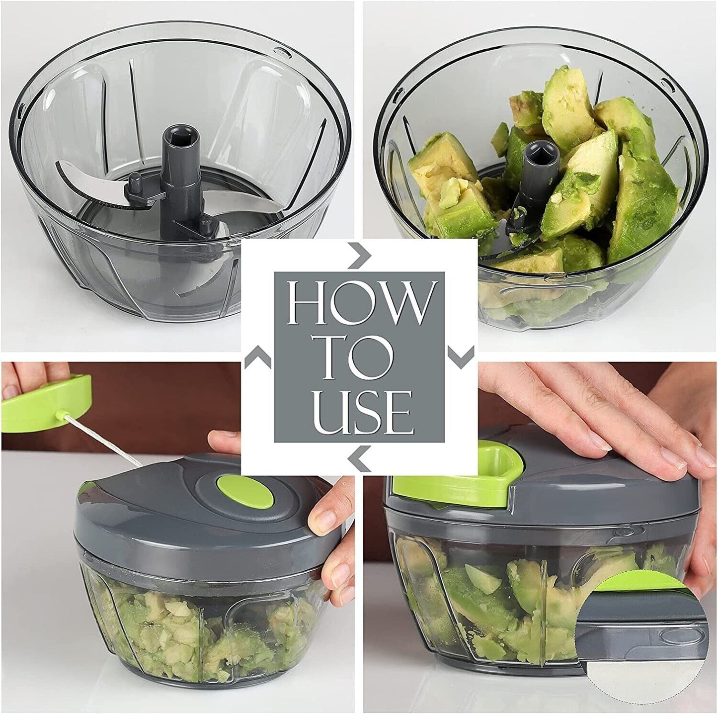 Hand-Pull Fruit And Vegetable Chopper