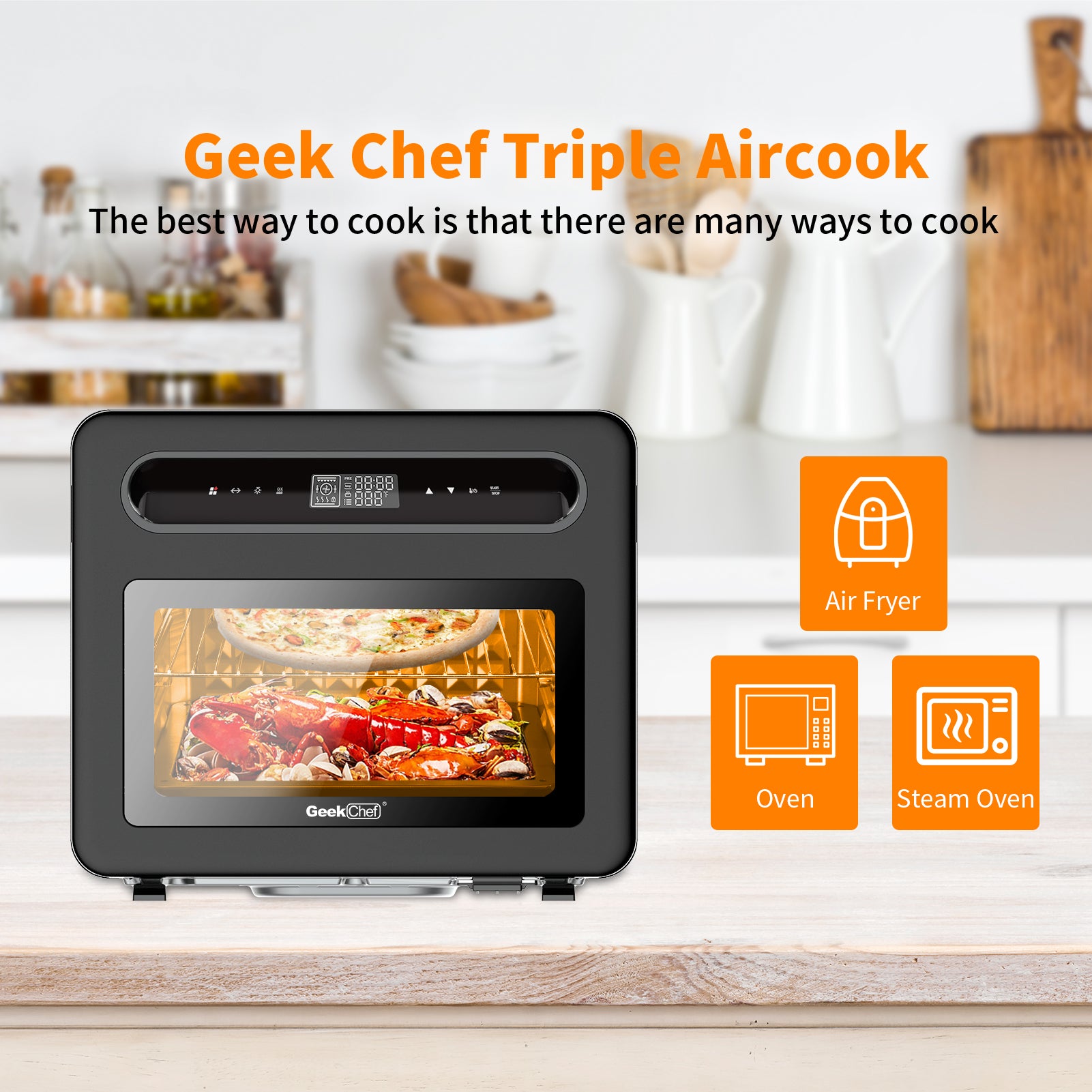 Steam Air Fryer Toast Oven Combo