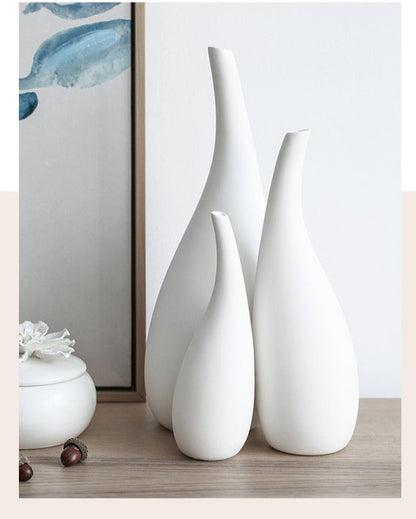 Water Drop Ceramic Vase Set