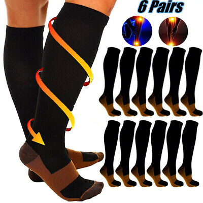 Breathable copper compression socks for pain relief, swelling &amp; fatigue – 3-pack or 6-pack.