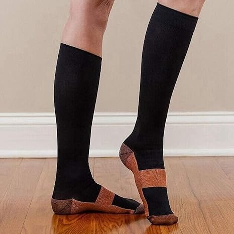 Breathable copper compression socks for pain relief, swelling &amp; fatigue – 3-pack or 6-pack.