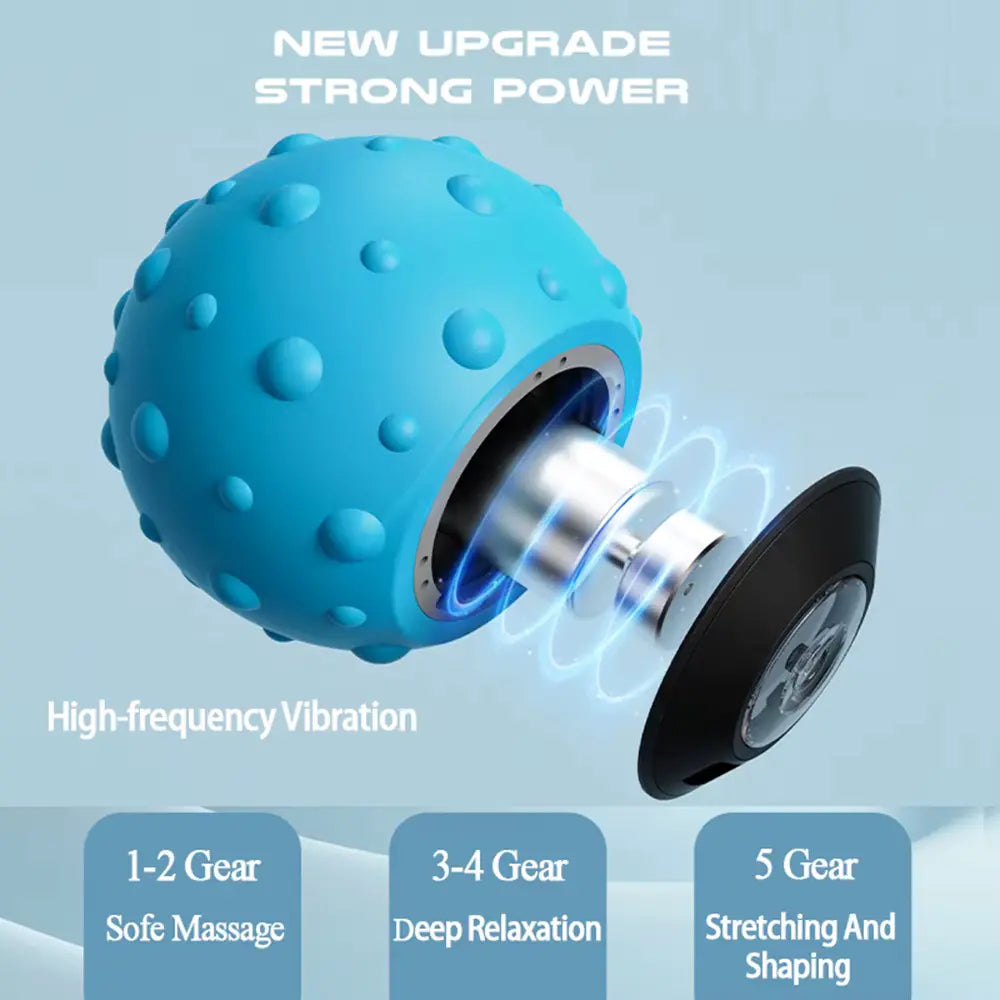 Electric Massage Ball Shoulder Neck Body Muscle Relaxation Sole Back Foot Massage Rechargeable Fascia Ball Yoga Ball