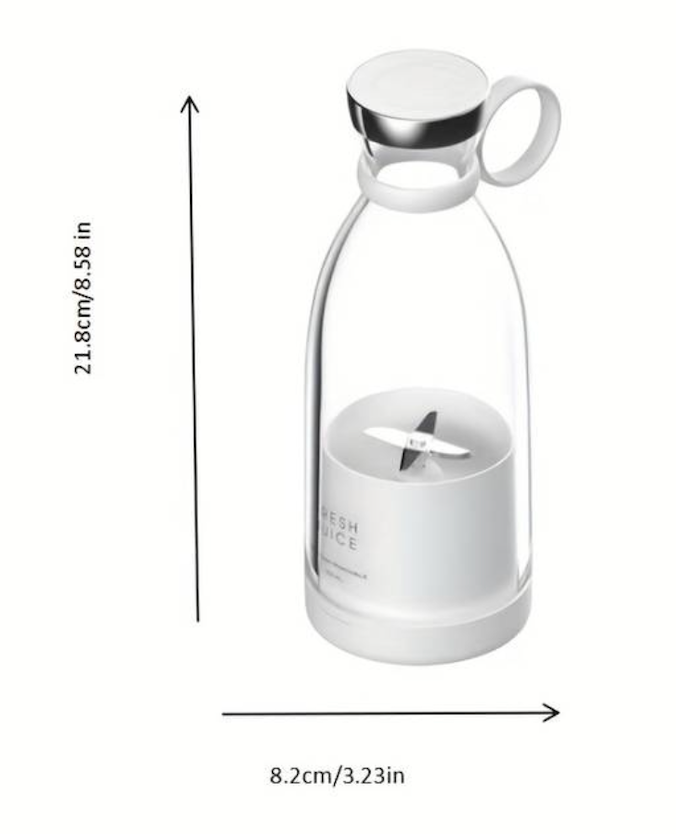 Fresh Juice Portable Smoothie Blender - Powerful Compact Blender for Healthy Drinks on the Go