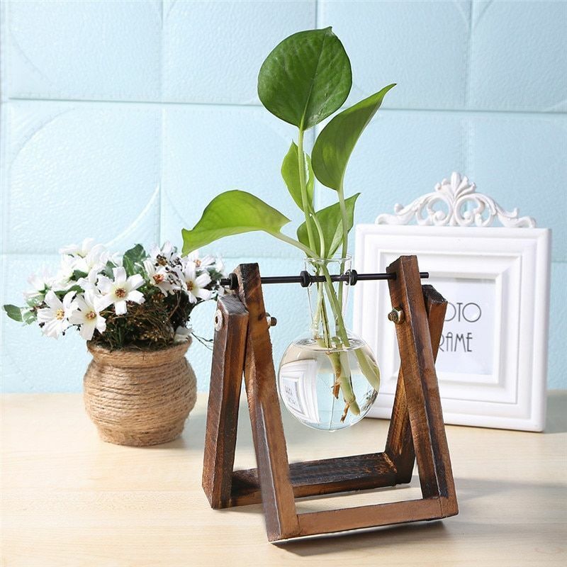 Swing Wooden Hydroponic Plant Container