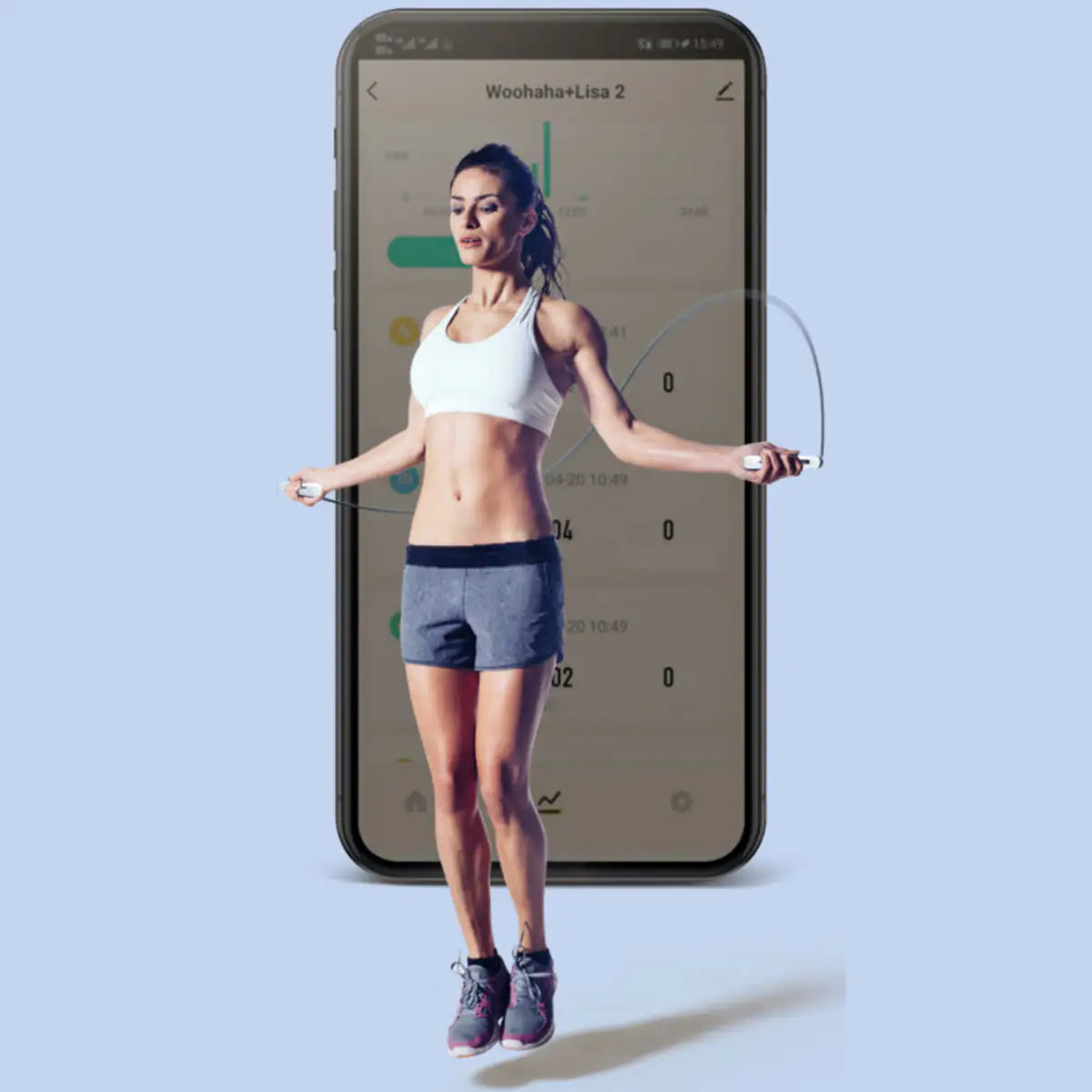 Jumping Jack Jump Rope with App for interactive fitness and fun workouts.