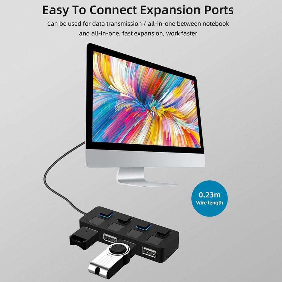 4 Port USB 2.0 Hub Extender