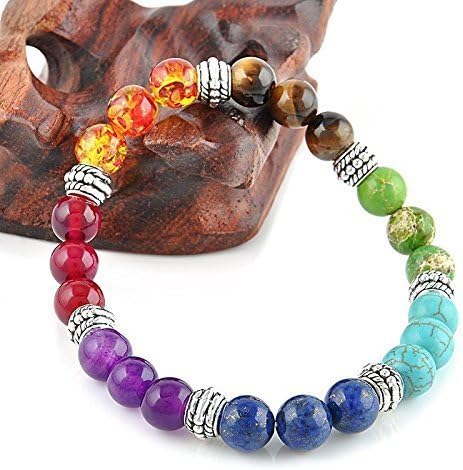 Seven Chakra Natural Stone Reiki Healing Bracelet